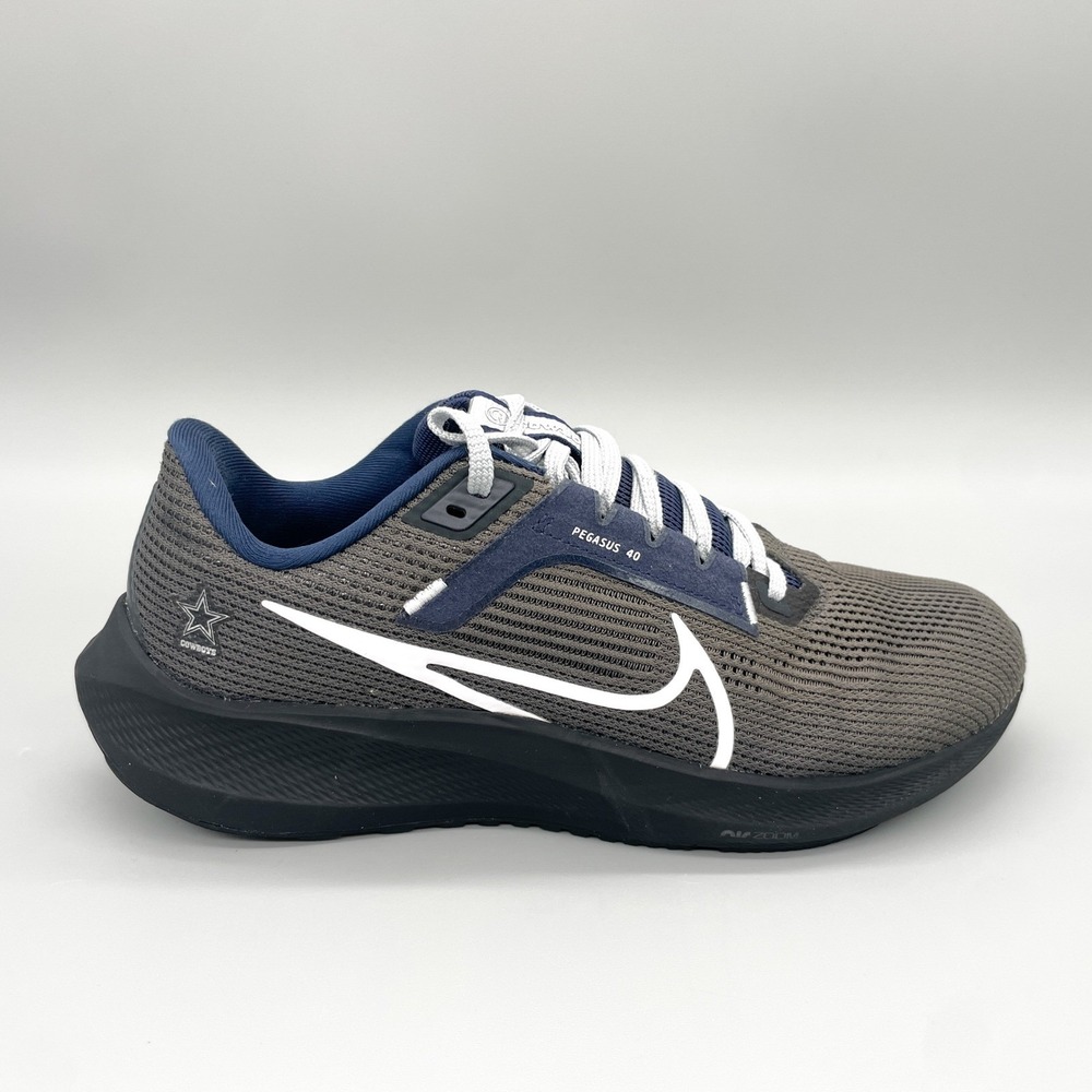 Nike Air Zoom Pegasus 40 Dallas Cowboys Mens Size 8 Grey Navy Running Shoes Gym